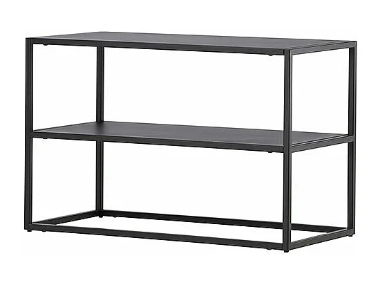 Scarpiera Curitiba in metallo, 2 ripiani, nera.