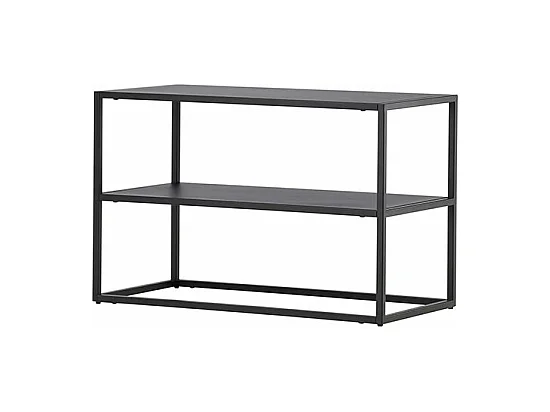 Curitiba Schuhschrank Metall 2 Regale schwarz.