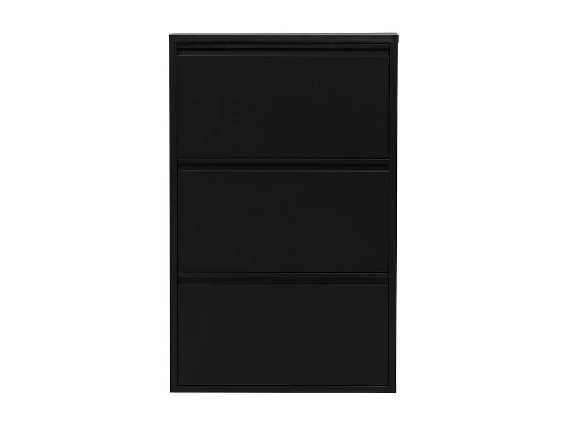 Meuble à Chaussures 3 compartiments "Bonito" 103cm Noir