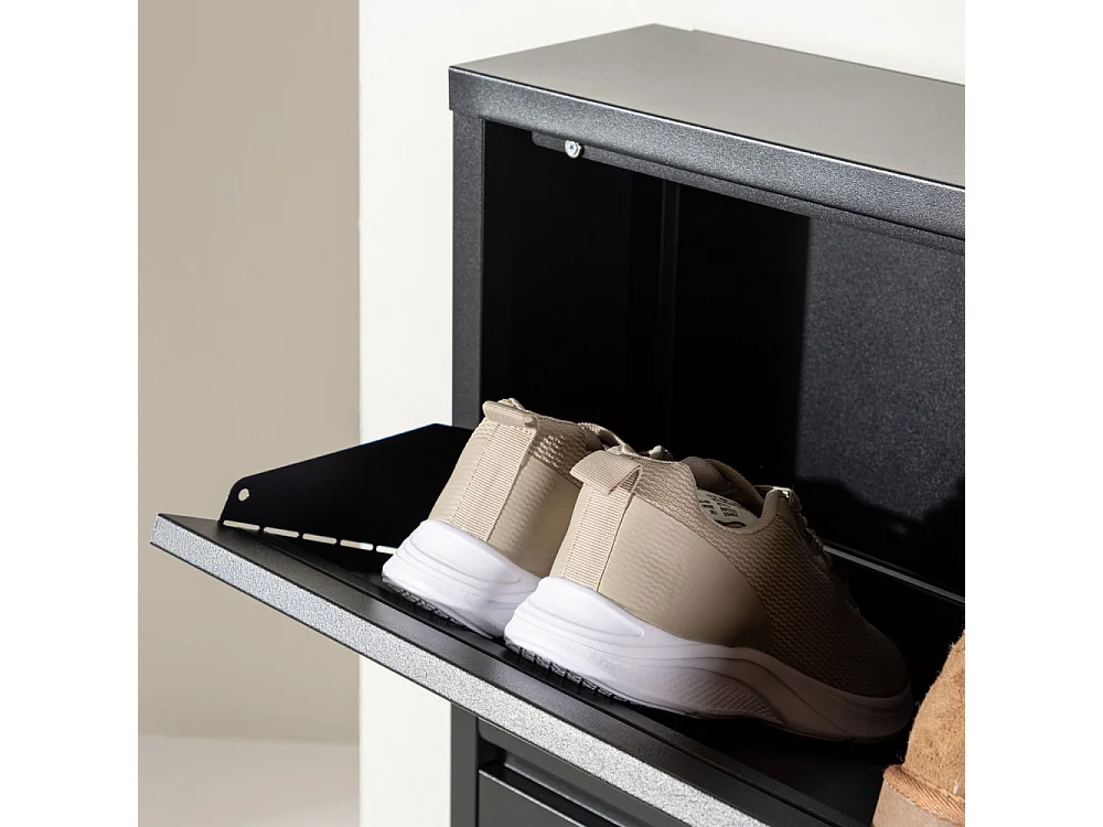 Meuble à Chaussures 3 compartiments "Bonito" 103cm Noir