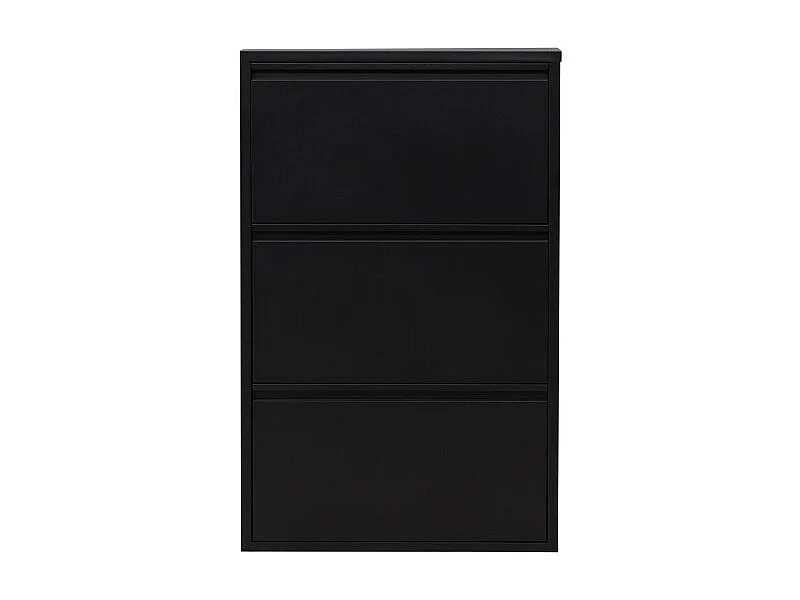 Bonito schoenenkast metaal 3 kleppen zwart.