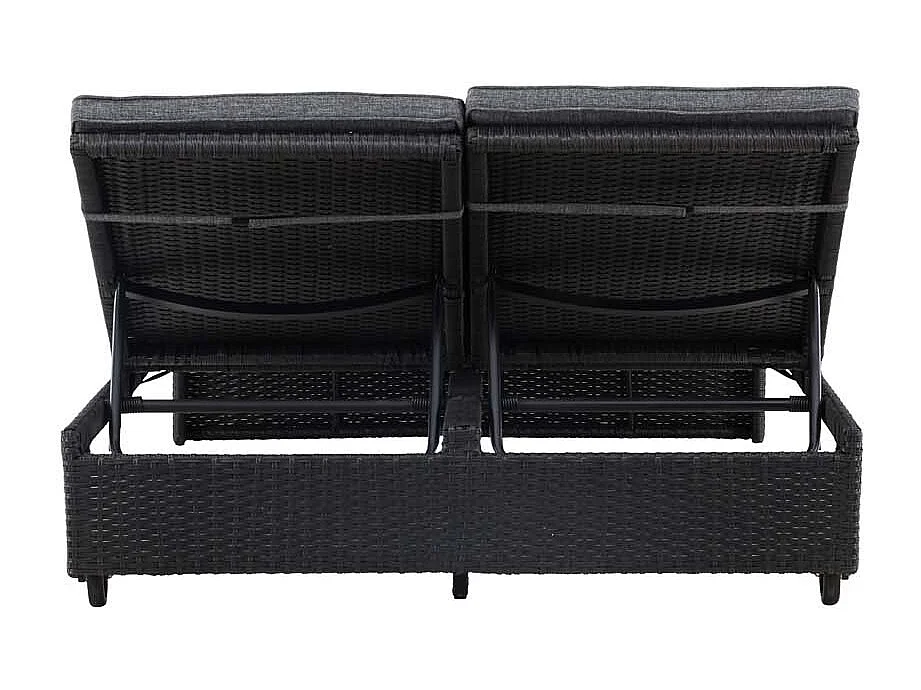 Transat Double à Roulettes "London" 196cm Noir