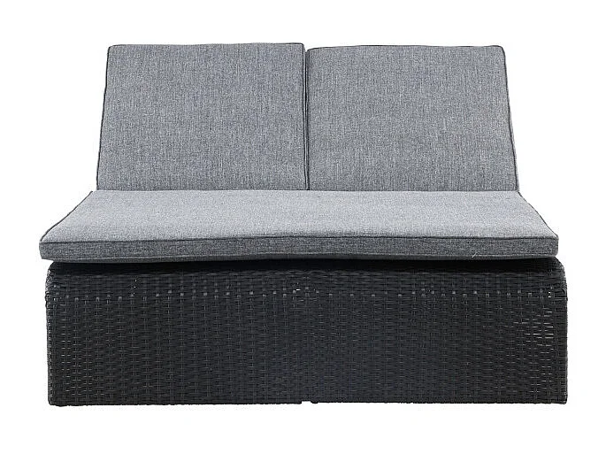 Transat Double à Roulettes "London" 196cm Noir