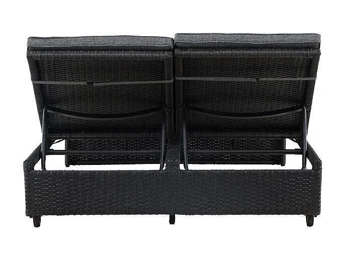 Transat Double à Roulettes "London" 196cm Noir