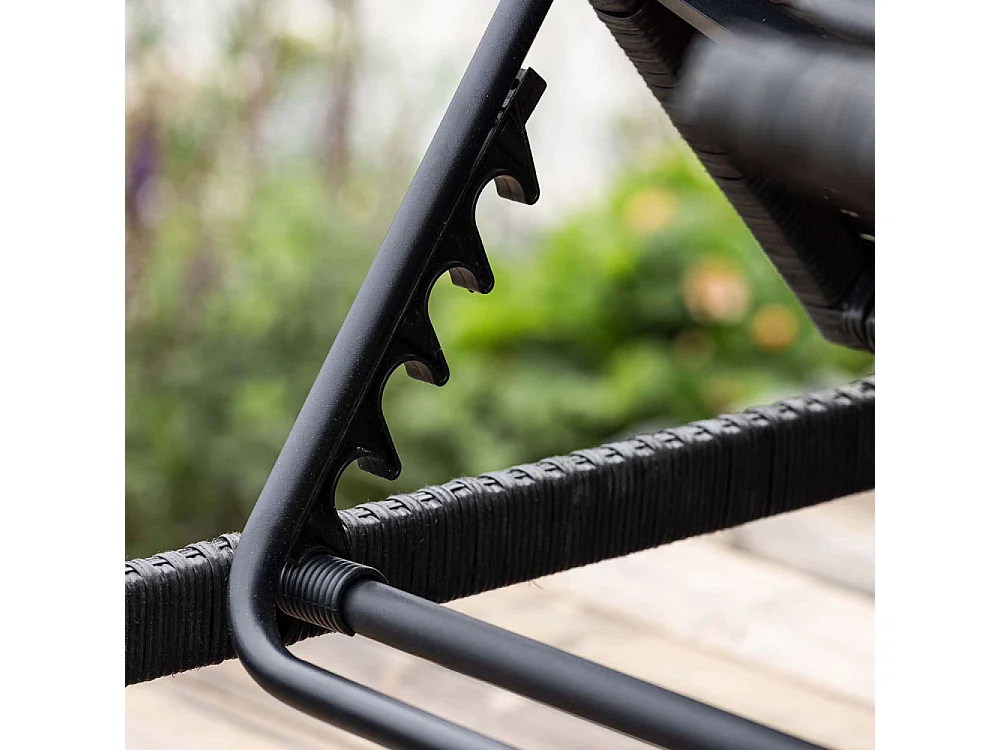 Transat Double à Roulettes "London" 196cm Noir