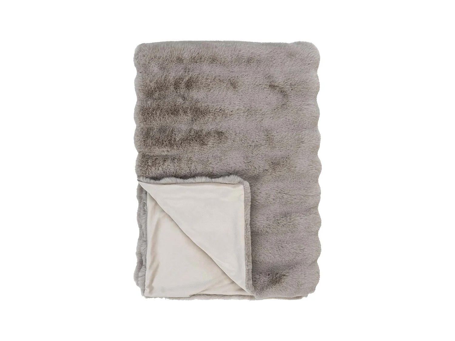 Galena plaid 130x180cm imitation fourrure beige.