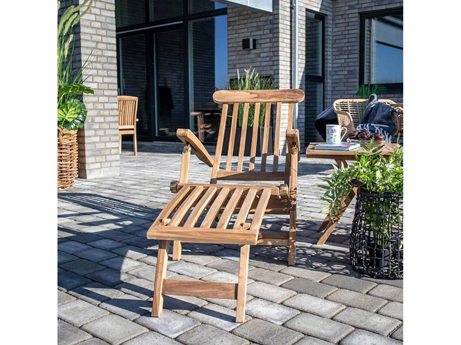 Chaise longue en teck ARRECIFE