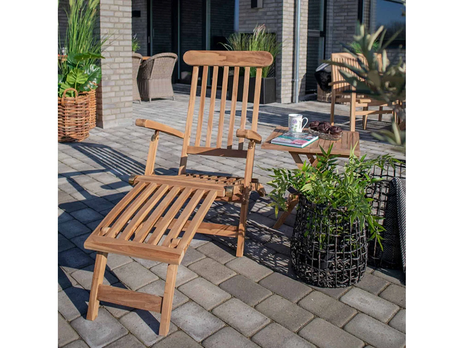 Chaise longue en teck ARRECIFE