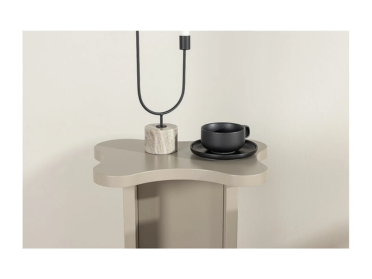 Table d'Appoint Design "Molde" 62cm Beige