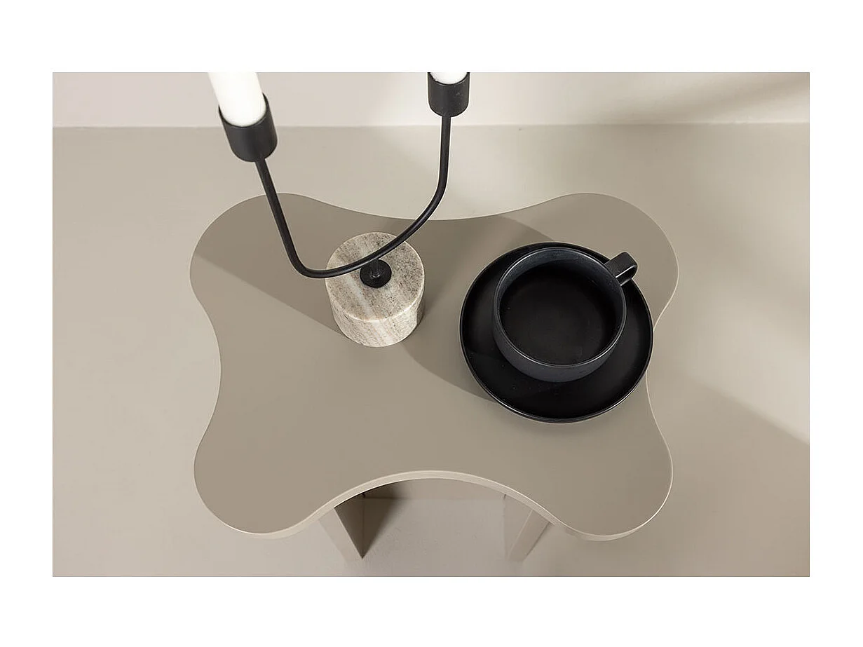 Table d'Appoint Design "Molde" 62cm Beige