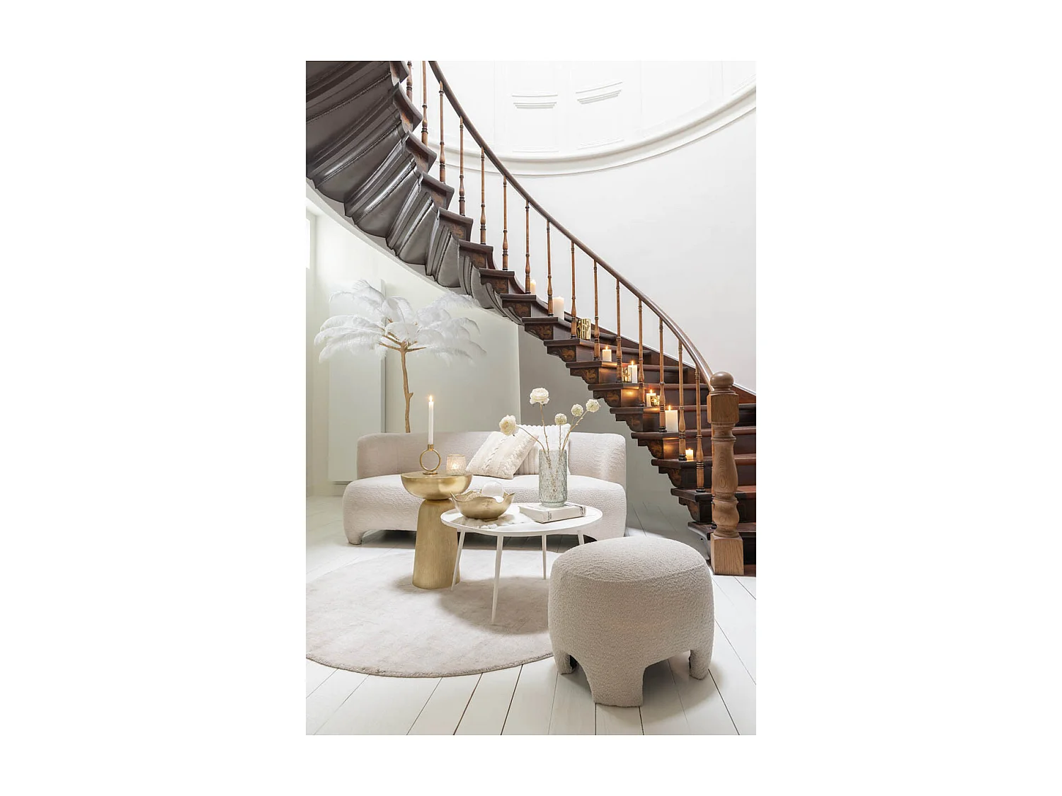 Table d'Appoint Design "Louane" 52cm Or