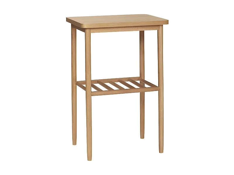 Table d'appoint 2 plateaux en bois clair FLOMARA