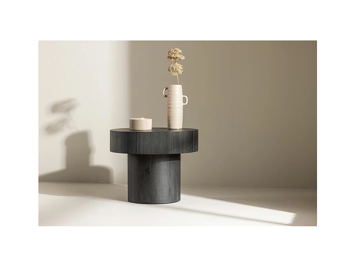 Malung Ecktisch Ø50 cm schwarz.