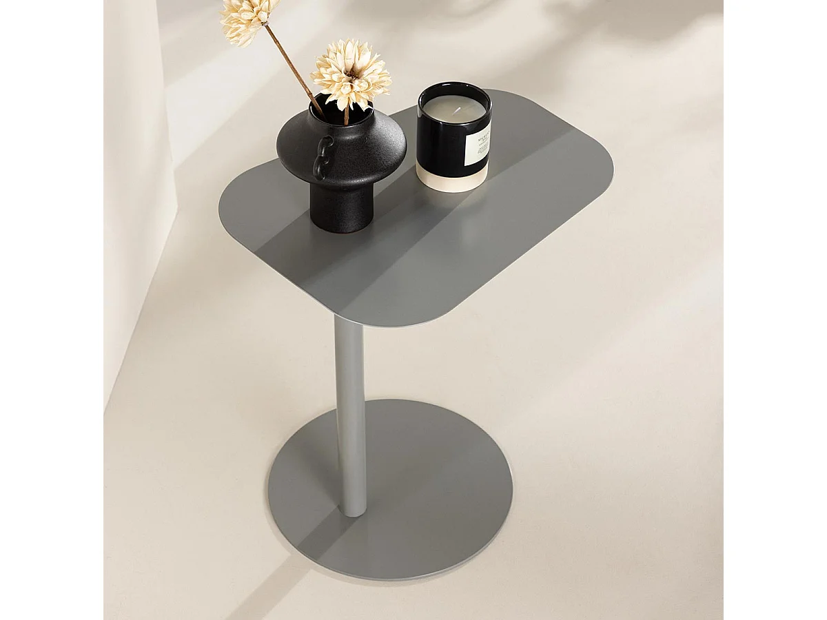 Table d'Appoint Design "San Jose" 50cm Gris Clair