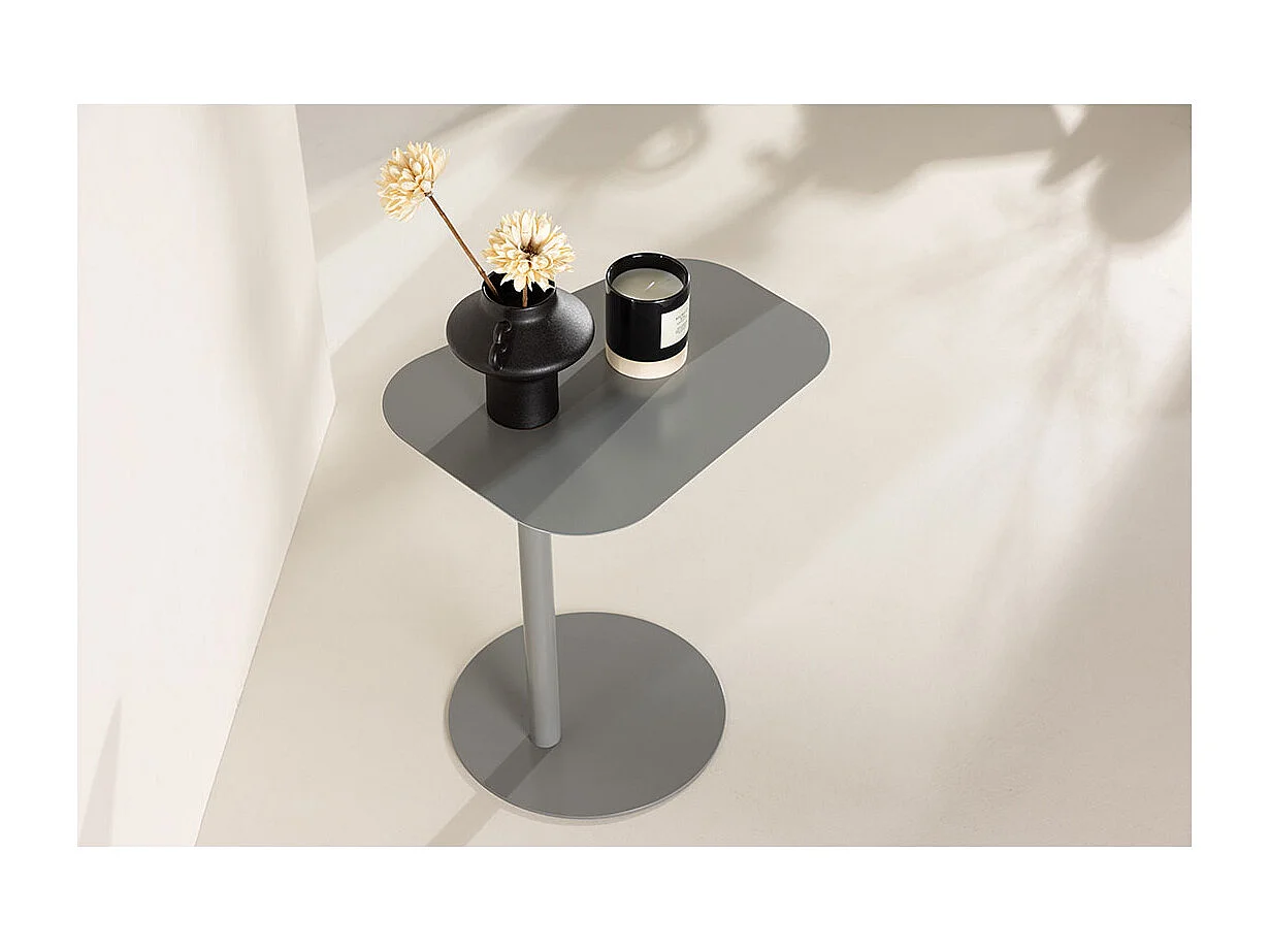 SanJose table d'angle gris clair.