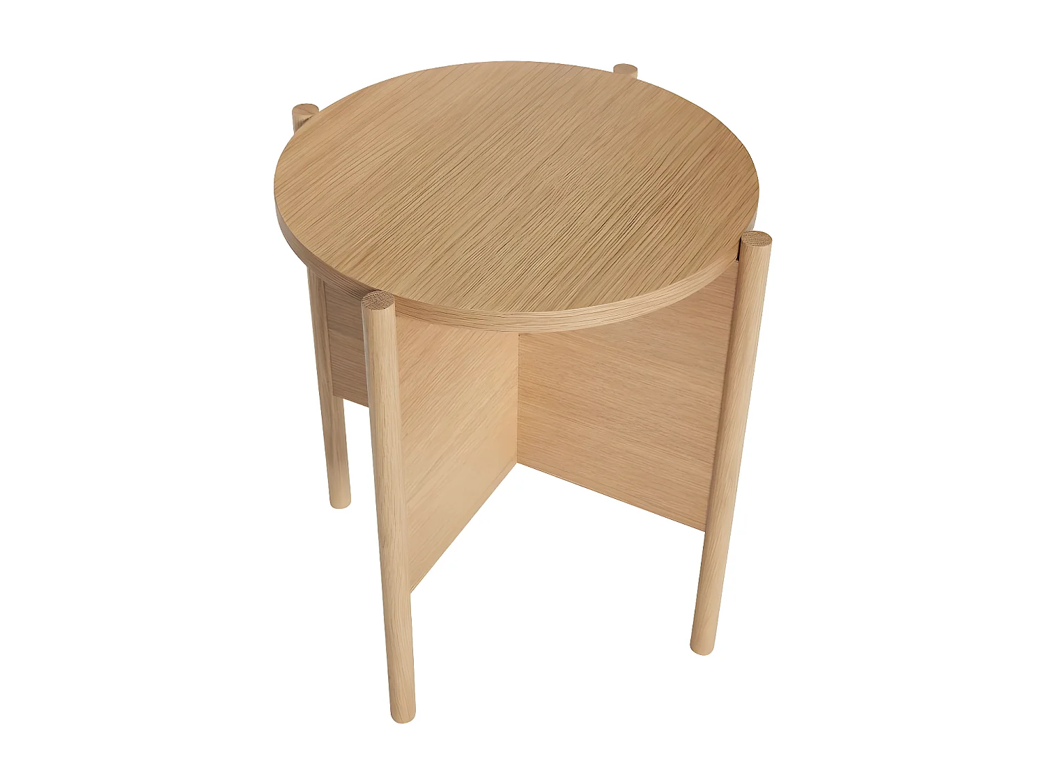 Table d'appoint ronde en bois HAZELA