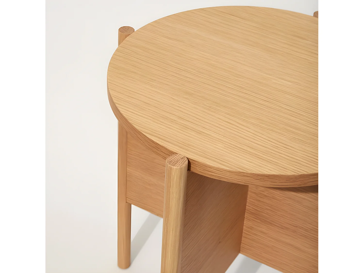 Table d'appoint ronde en bois HAZELA