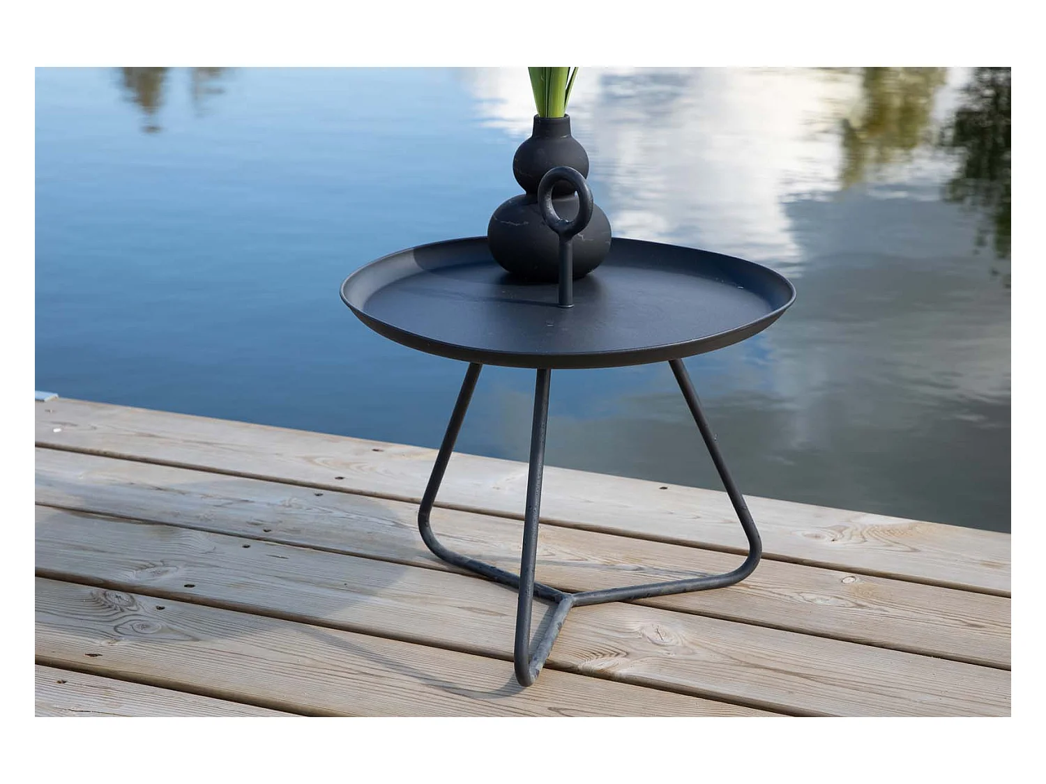 Table d'Appoint de Jardin "Pamplona" 40cm Noir