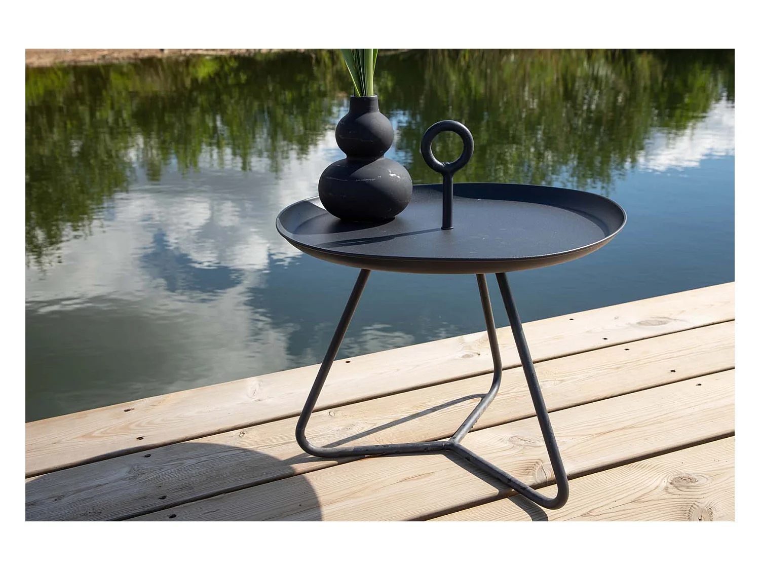 Table d'Appoint de Jardin "Pamplona" 40cm Noir