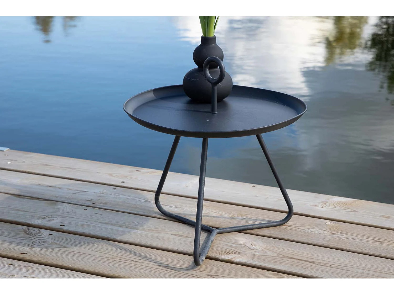 Table d'Appoint de Jardin "Pamplona" 40cm Noir