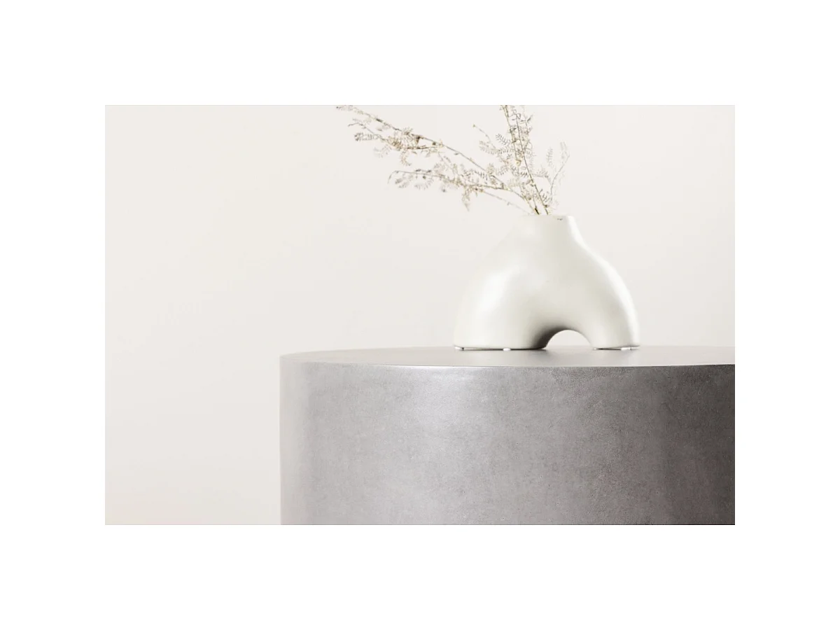 Table d'Appoint de Jardin Ronde "Lissabon" 60cm Gris