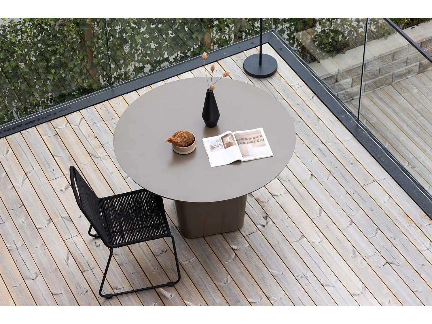 Santa Fe tuintafel Ø120 bruin.