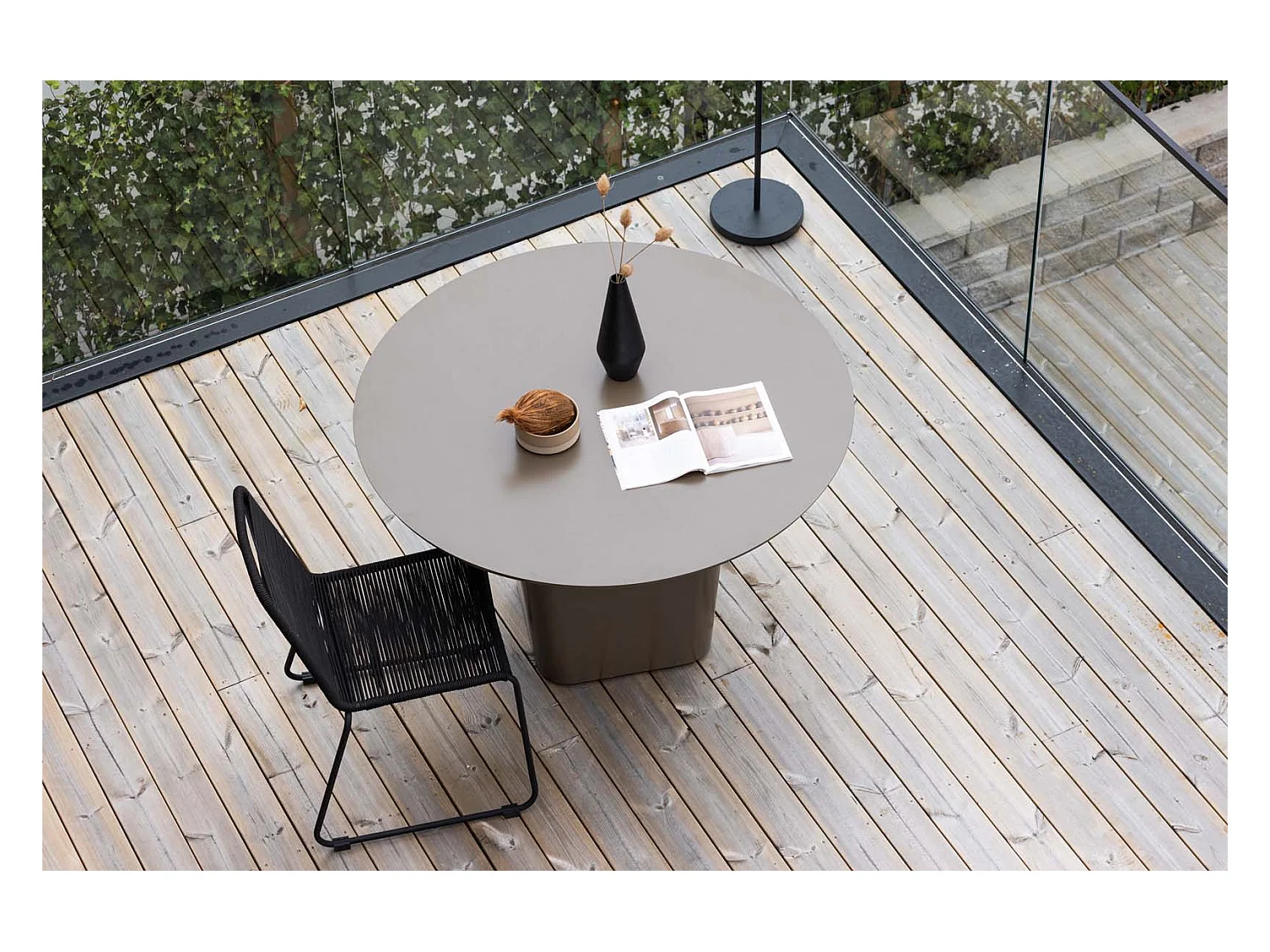 Santa Fe tuintafel Ø120 bruin.