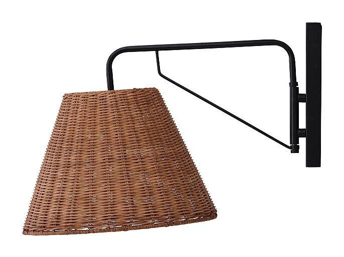 Applique Murale Déco en Rotin "Stala" 53cm Naturel