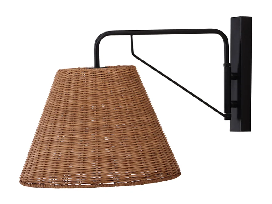 Applique Murale Déco en Rotin "Stala" 53cm Naturel