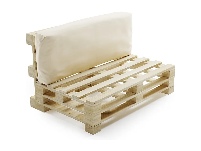 Schienale cuscino sfoderabile per pallet in poliestere BANANAIR 120x40cm Beige