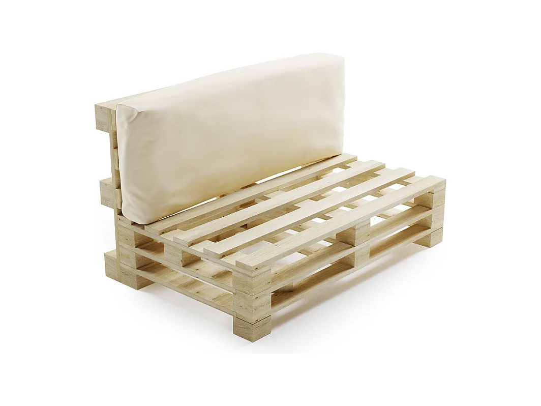 Schienale cuscino sfoderabile per pallet in poliestere BANANAIR 120x40cm Beige