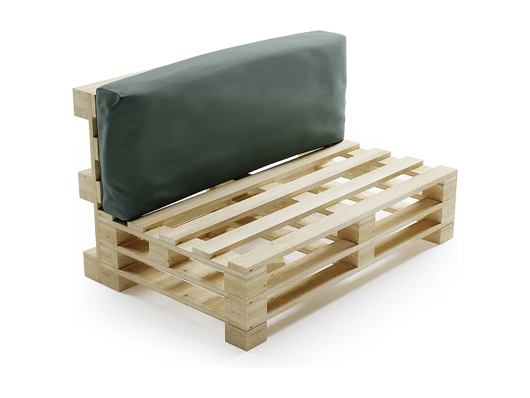 Coussin Palette Déhoussable Imperméable Dossier BANANAIR 120 x 40 cm Gris foncé