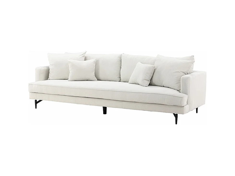Canapé 3 Places en Tissu "Sofia" 260cm Beige