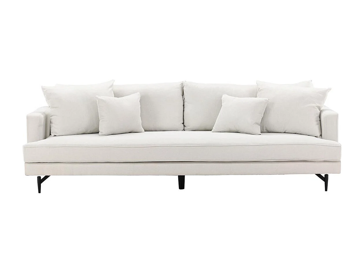 Canapé 3 Places en Tissu "Sofia" 260cm Beige