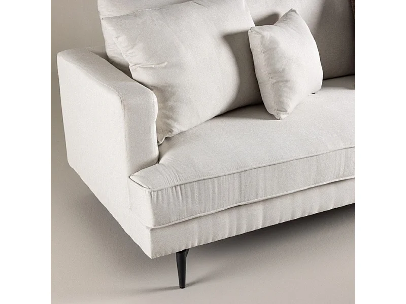 Canapé 3 Places en Tissu "Sofia" 260cm Beige