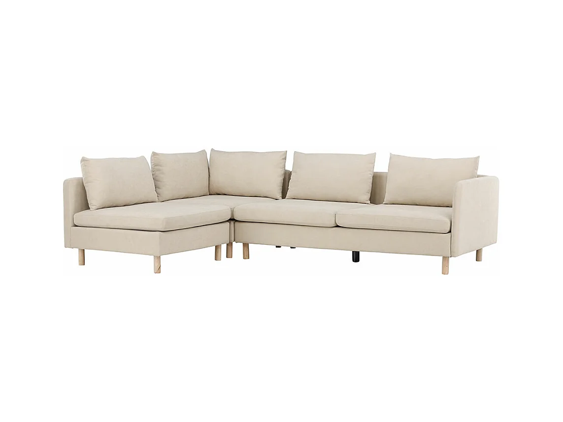 Canapé d'Angle Gauche "Zero" 295cm Beige
