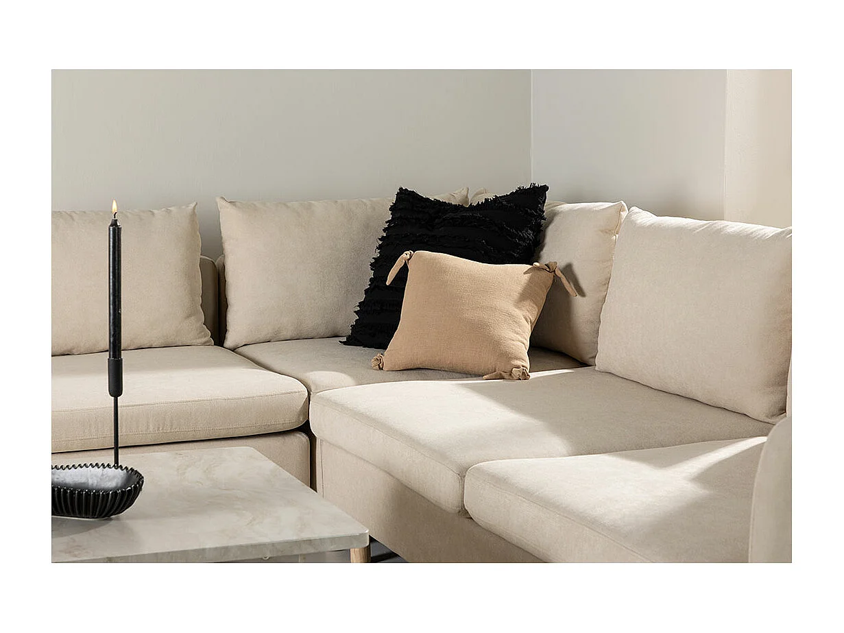 Canapé d'Angle Gauche "Zero" 295cm Beige