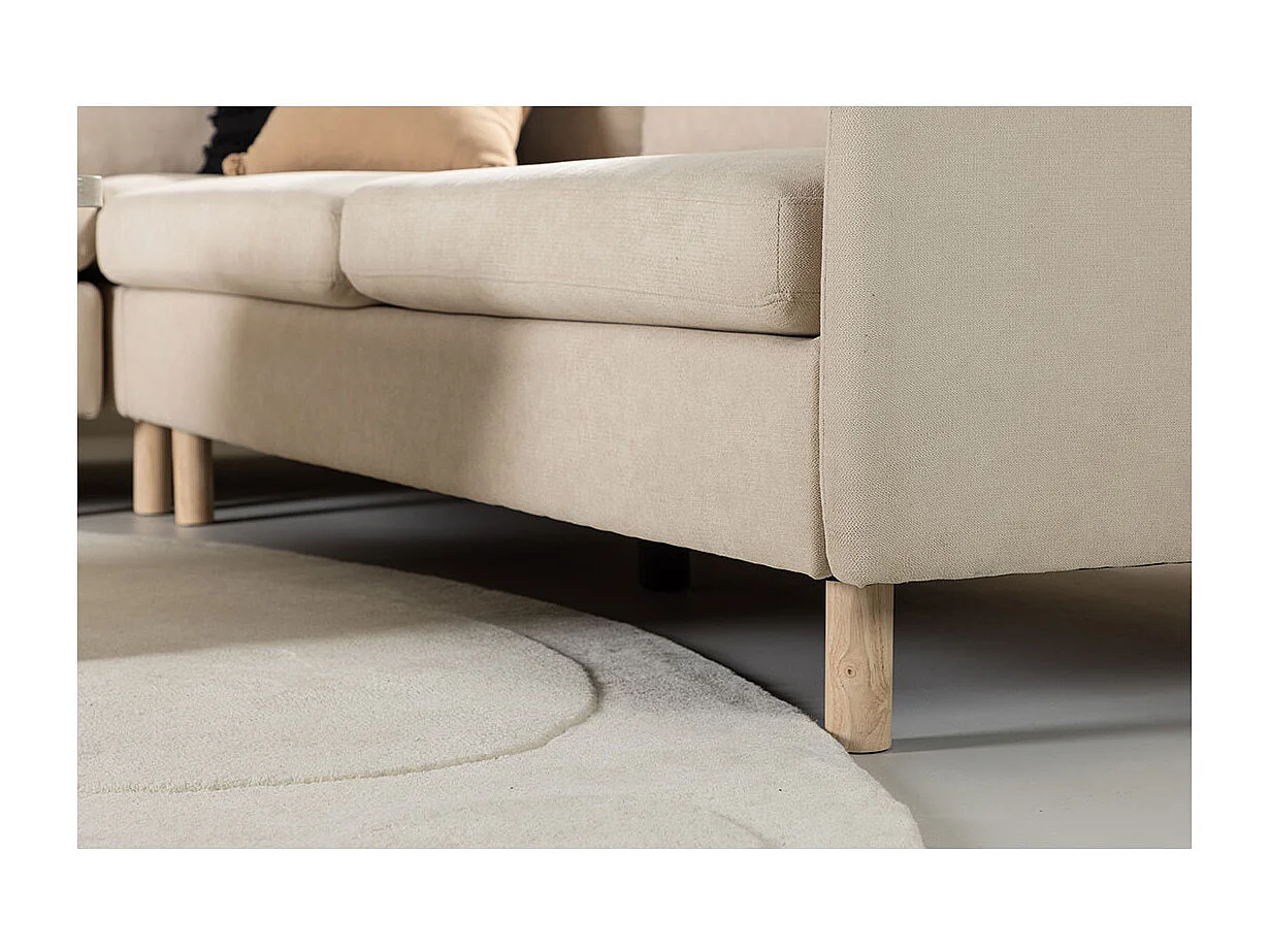 Canapé d'Angle Gauche "Zero" 295cm Beige