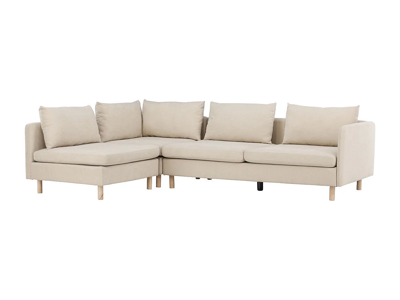 Canapé d'Angle Gauche "Zero" 295cm Beige