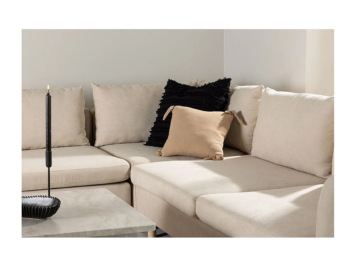 Canapé d'Angle Gauche "Zero" 295cm Beige