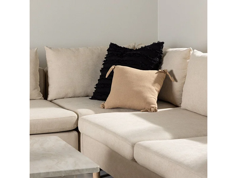 Canapé d'Angle Gauche "Zero" 295cm Beige