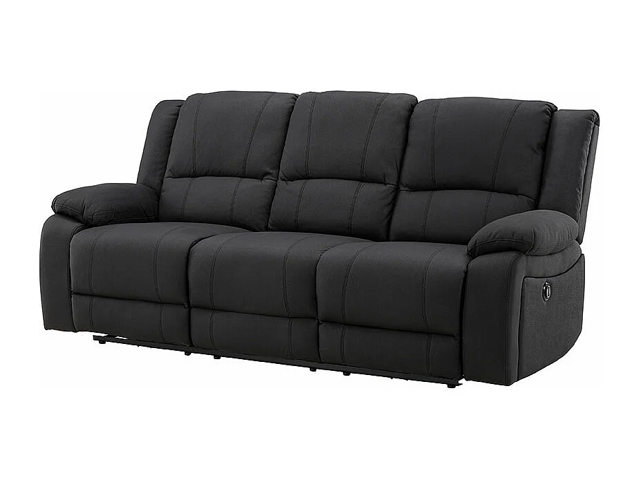 Singapore Sofa 3-Sitzer Sessel schwarz.