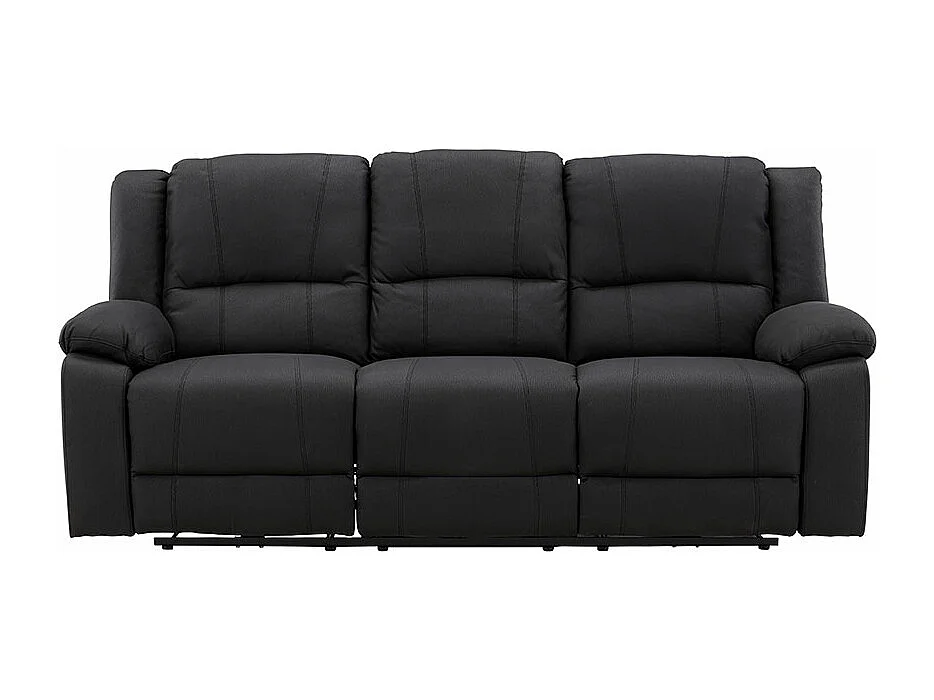 Singapore Sofa 3-Sitzer Sessel schwarz.