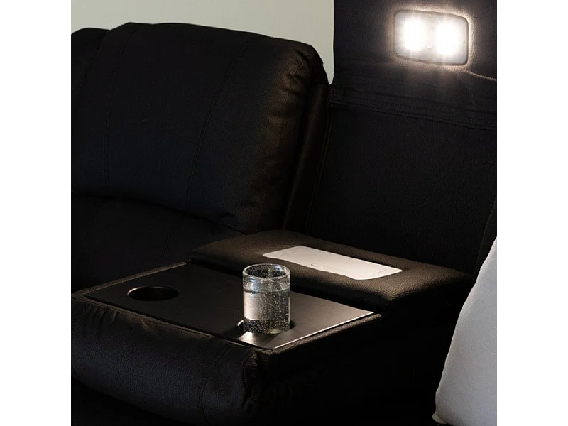 Singapore Sofa 3-Sitzer Sessel schwarz.