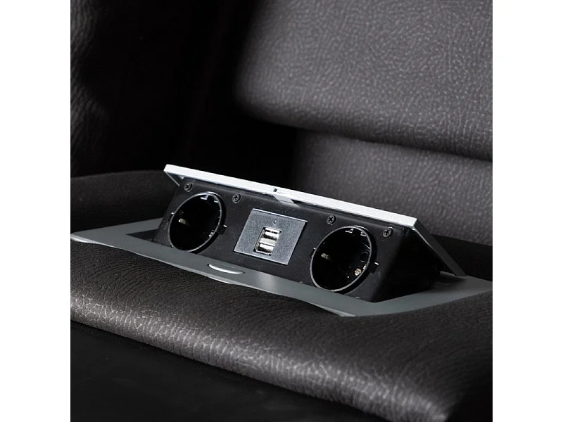 Singapore Sofa 3-Sitzer Sessel schwarz.