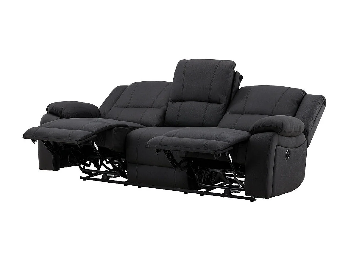 Canapé de Relaxation 3 Places "Singapore" 218cm Noir