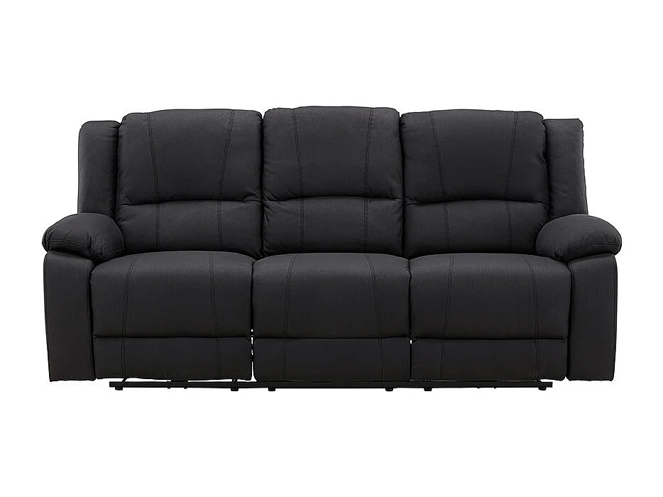 Singapore canapé fauteuil 3 places noir.