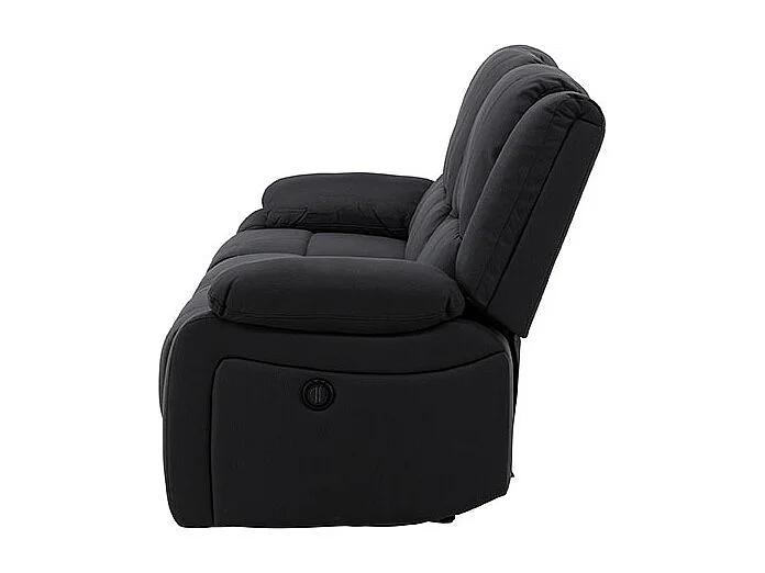 Singapore canapé fauteuil 3 places noir.