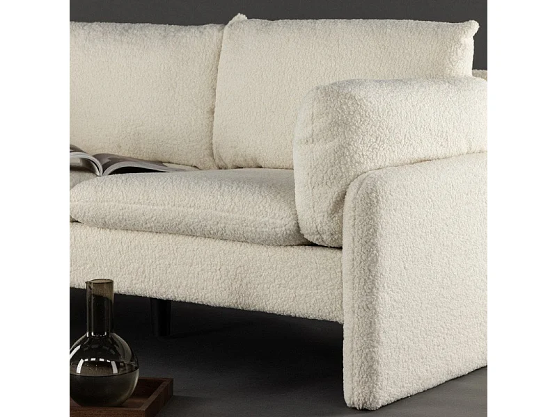 Vindel Sofa 2-Sitzer Teddy weiß.