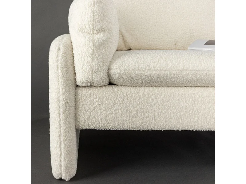 Vindel Sofa 2-Sitzer Teddy weiß.